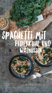 Spaghetti mit Federkohl und Walnüssen Rezep