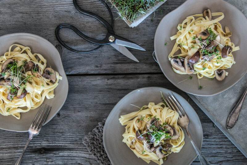 Veganes Taliatelle mit Pilzen Rezept