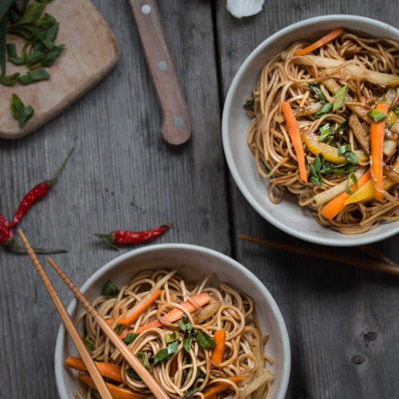 Schnelle Teriyaki Nudeln Rezept
