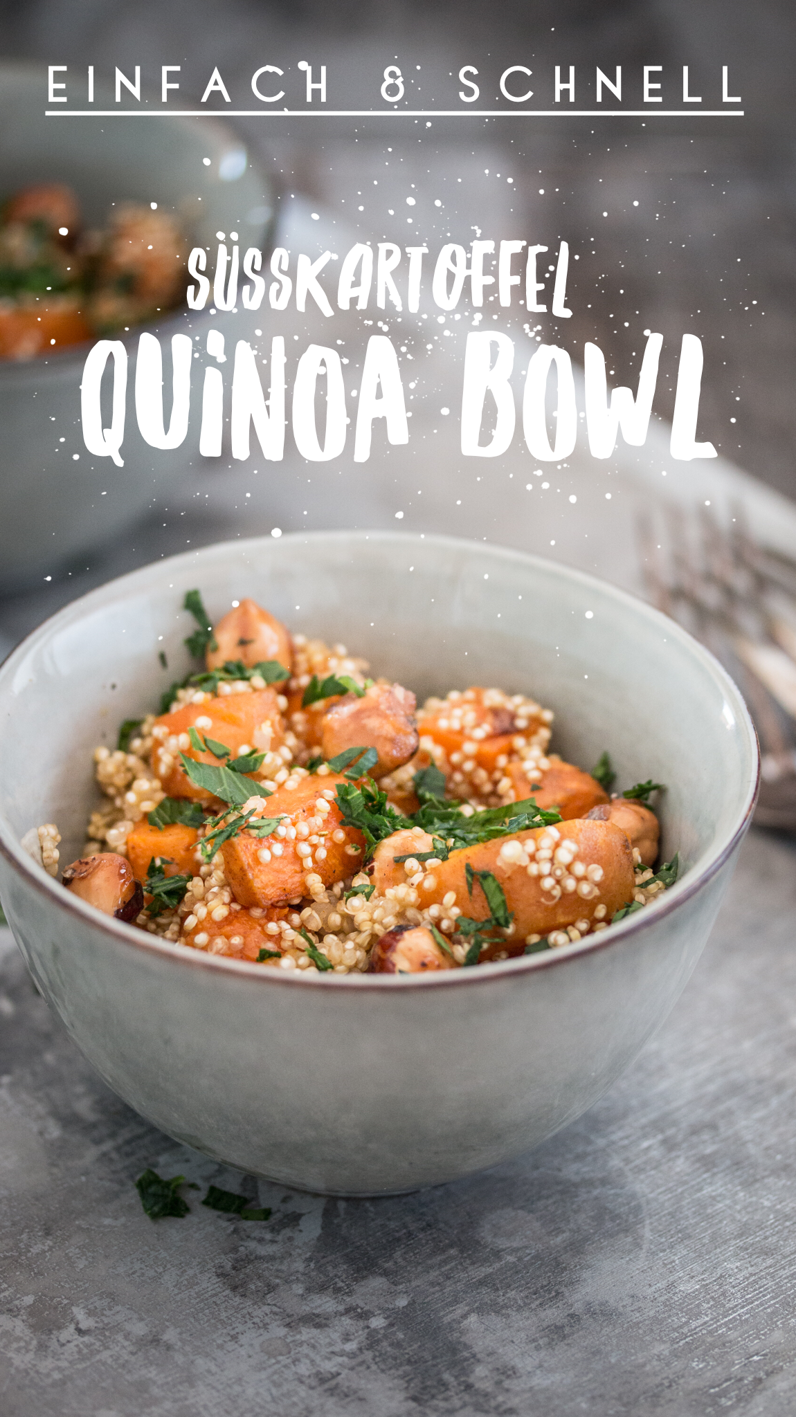 Süsskartoffel Quinoa Bowl