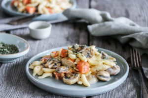 Spätzli mit Kürbis und Champignons Rezept