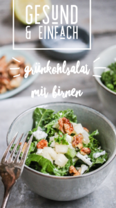 Federkohl Salat mit Birnen