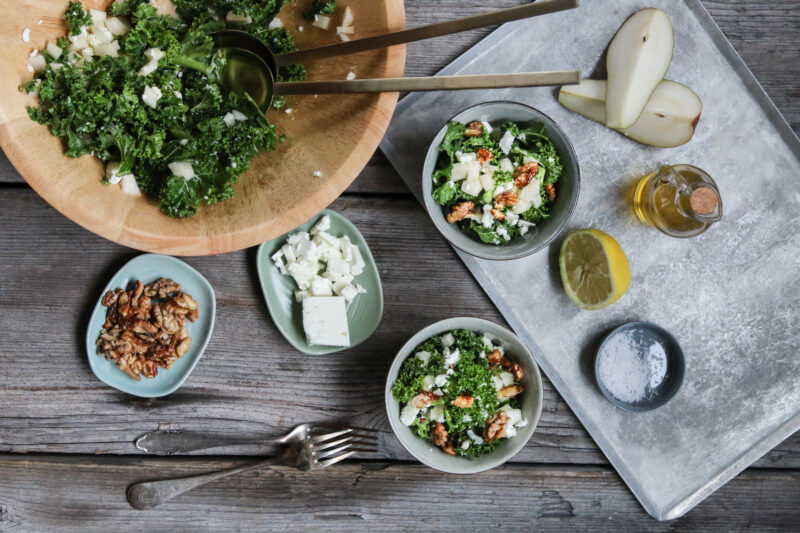 Federkohl Salat mit Birnen