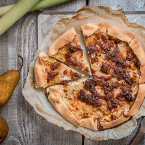 Quiche mit Birnen und Lauch Rezept