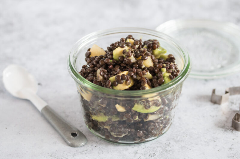 Belugalinsen Avocado Kiwi Rezept