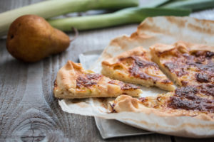 Quiche mit Birnen und Lauch Rezept