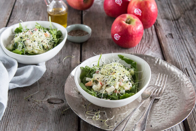Gurken Kohlrabi Salat mit Apfel Pink Lady Rezept