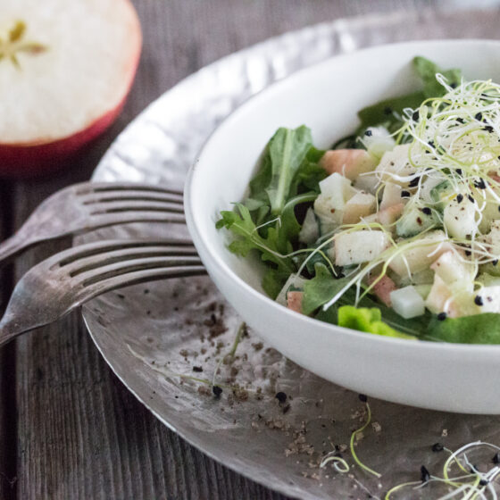 Gurken Kohlrabi Salat mit Apfel Pink Lady Rezept
