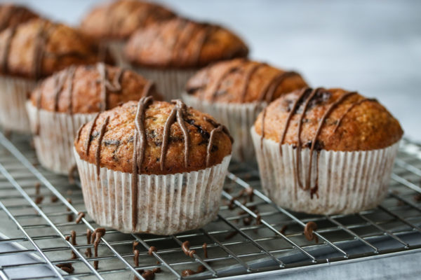 Einfache Bananen-Schokoladen Muffins - LouMalou.ch