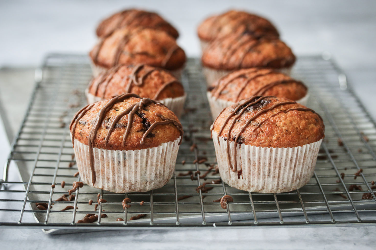 Einfache Bananen-Schokoladen Muffins - LouMalou.ch