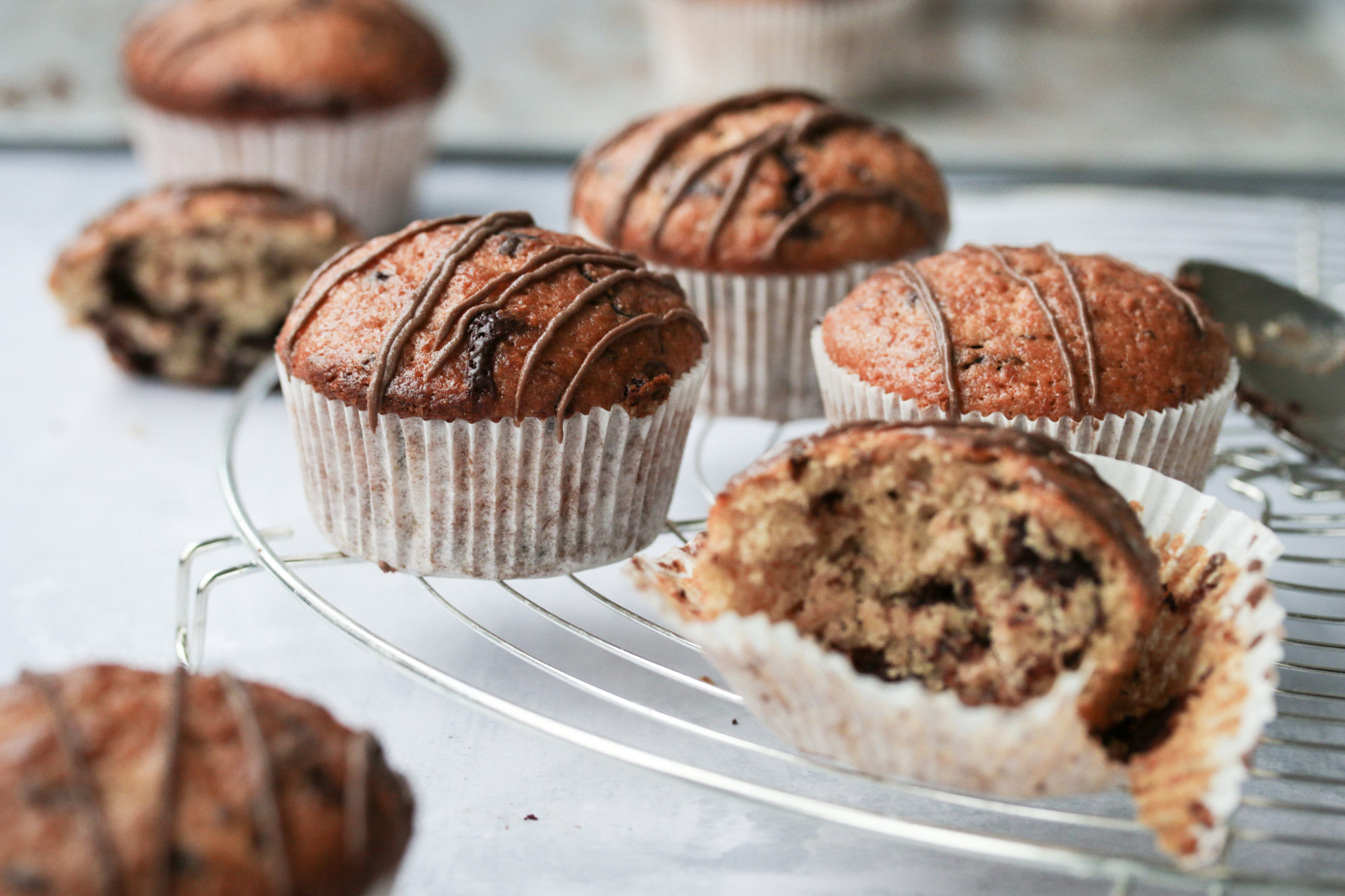 Einfache Bananen-Schokoladen Muffins - LouMalou.ch