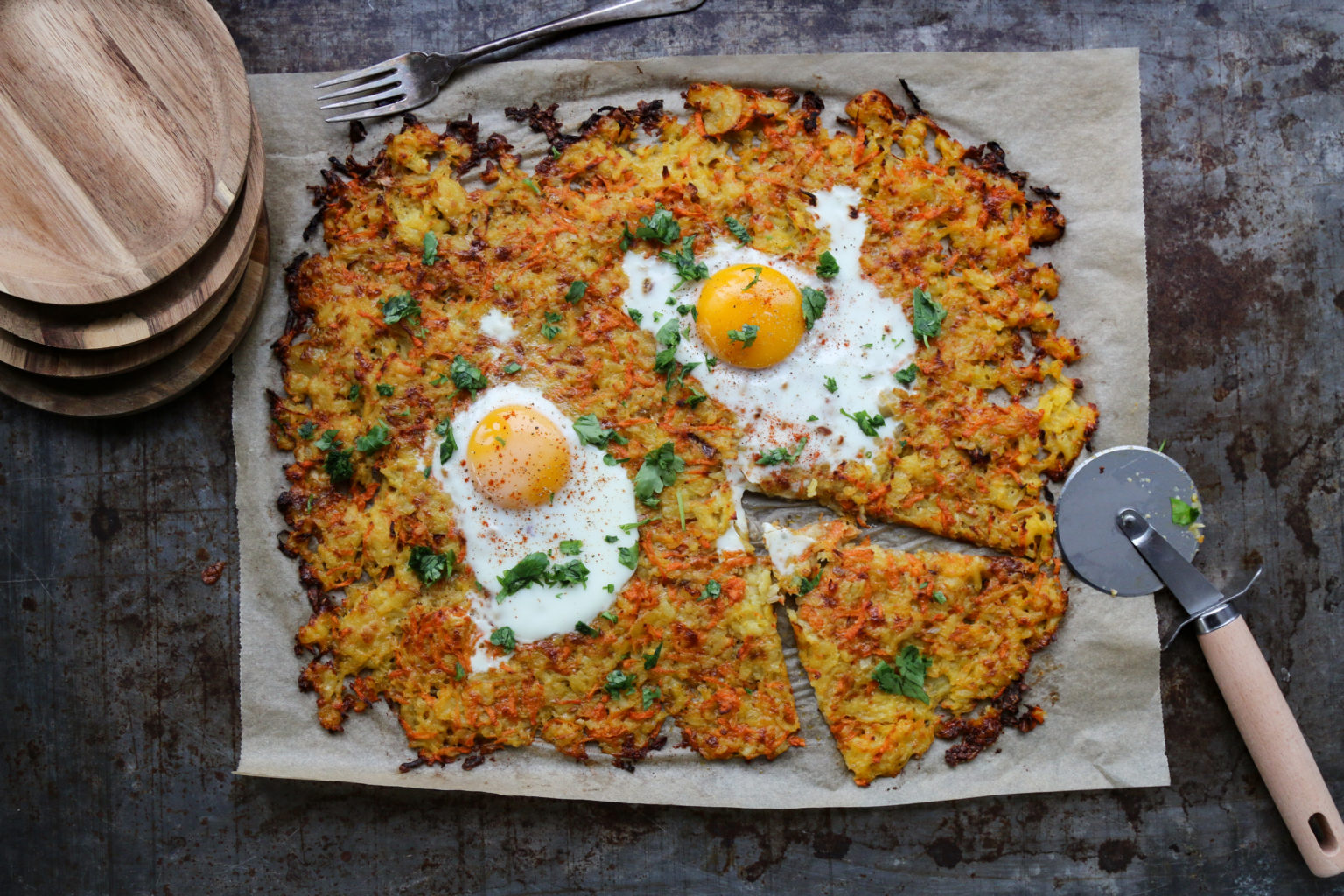 Einfache und schnelle Ofenrösti mit Spiegelei - LouMalou.ch Einfache und schnelle Ofenrösti mit Spiegelei - LouMalou.ch