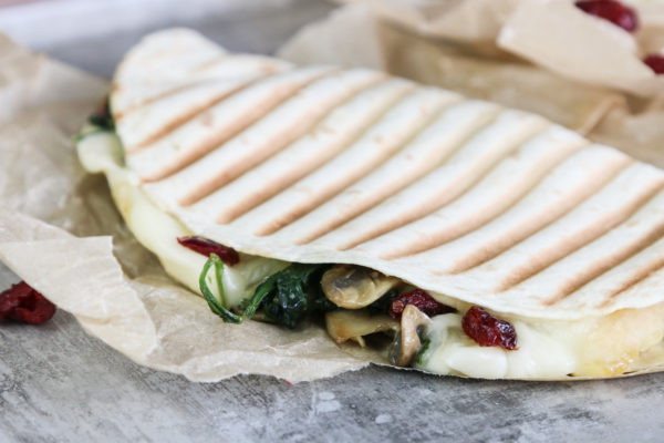 Quesadillas mit Spinat und Champignons-7074