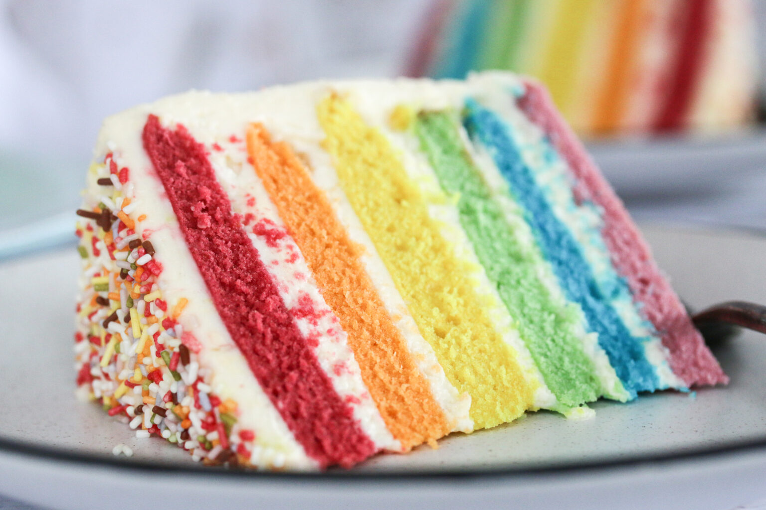 Rezept für eine einfache Regenbogentorte / LouMalou.ch