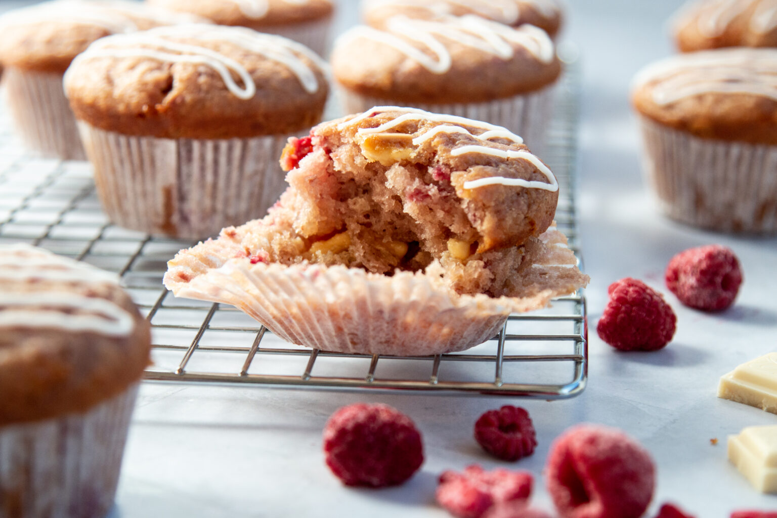 Himbeermuffins mit weisser Schokolade - LouMalou.ch