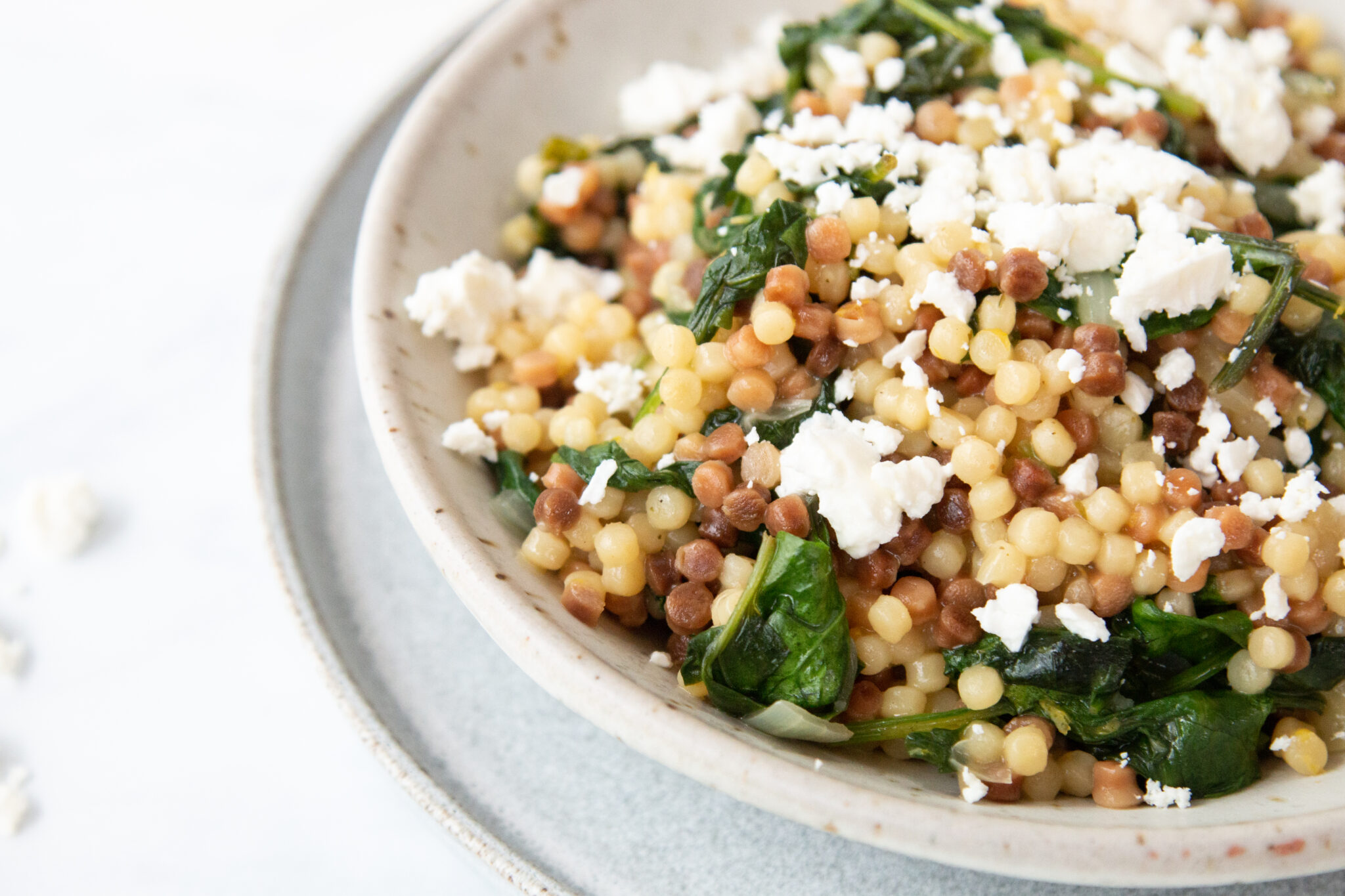 Fregola Sarda Mit Spinat, Zitronen Und Feta - Loumalou