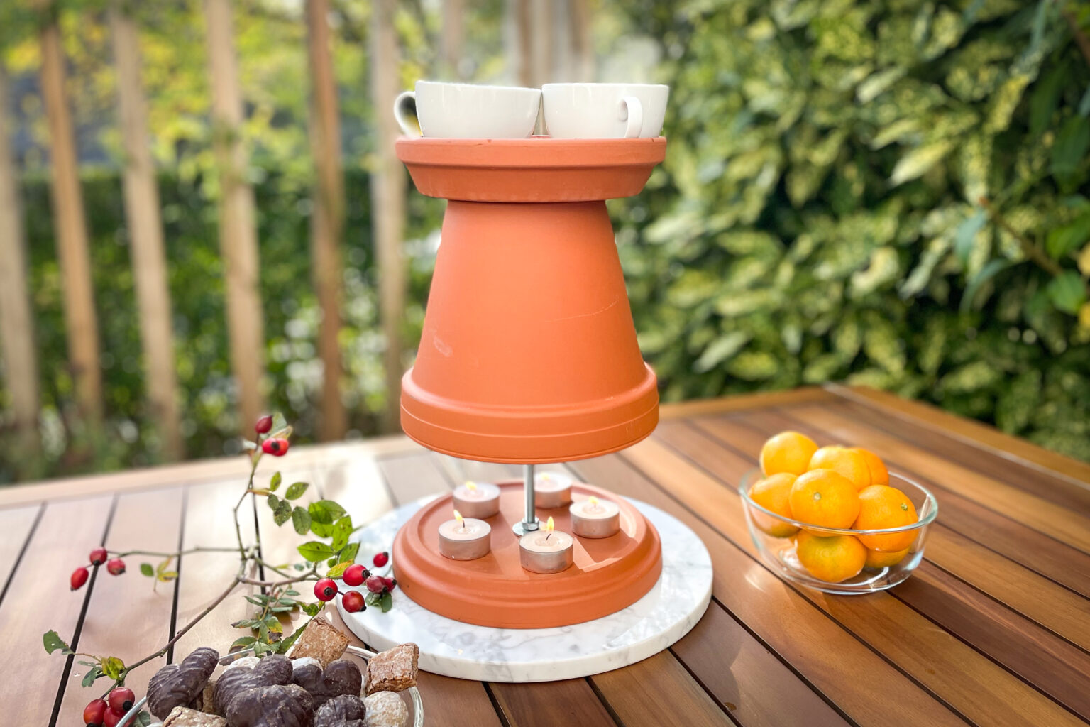 DIY Tischheizung aus Tontöpfen / LouMalou.ch