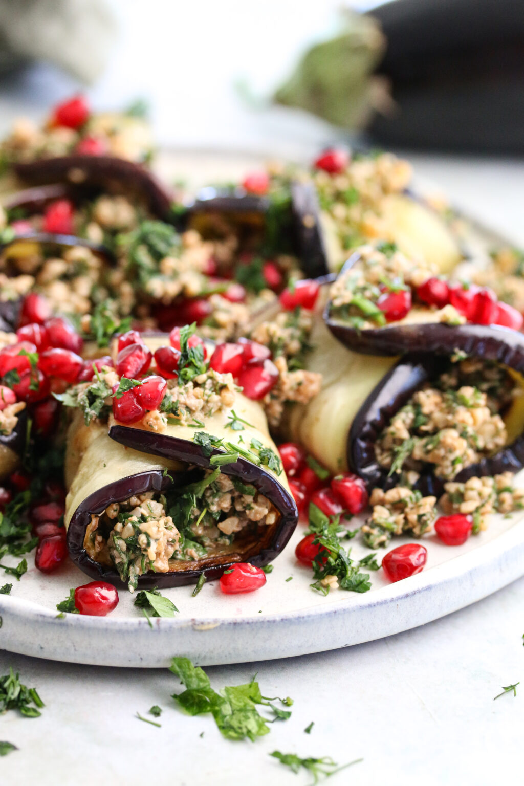 Auberginenröllchen mit Walnusspaste / LouMalou.ch